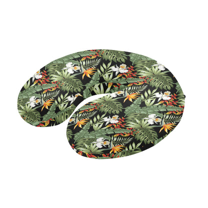Bird Of Paradise Pattern Print Design 02 U-Shaped Travel Neck Pillow