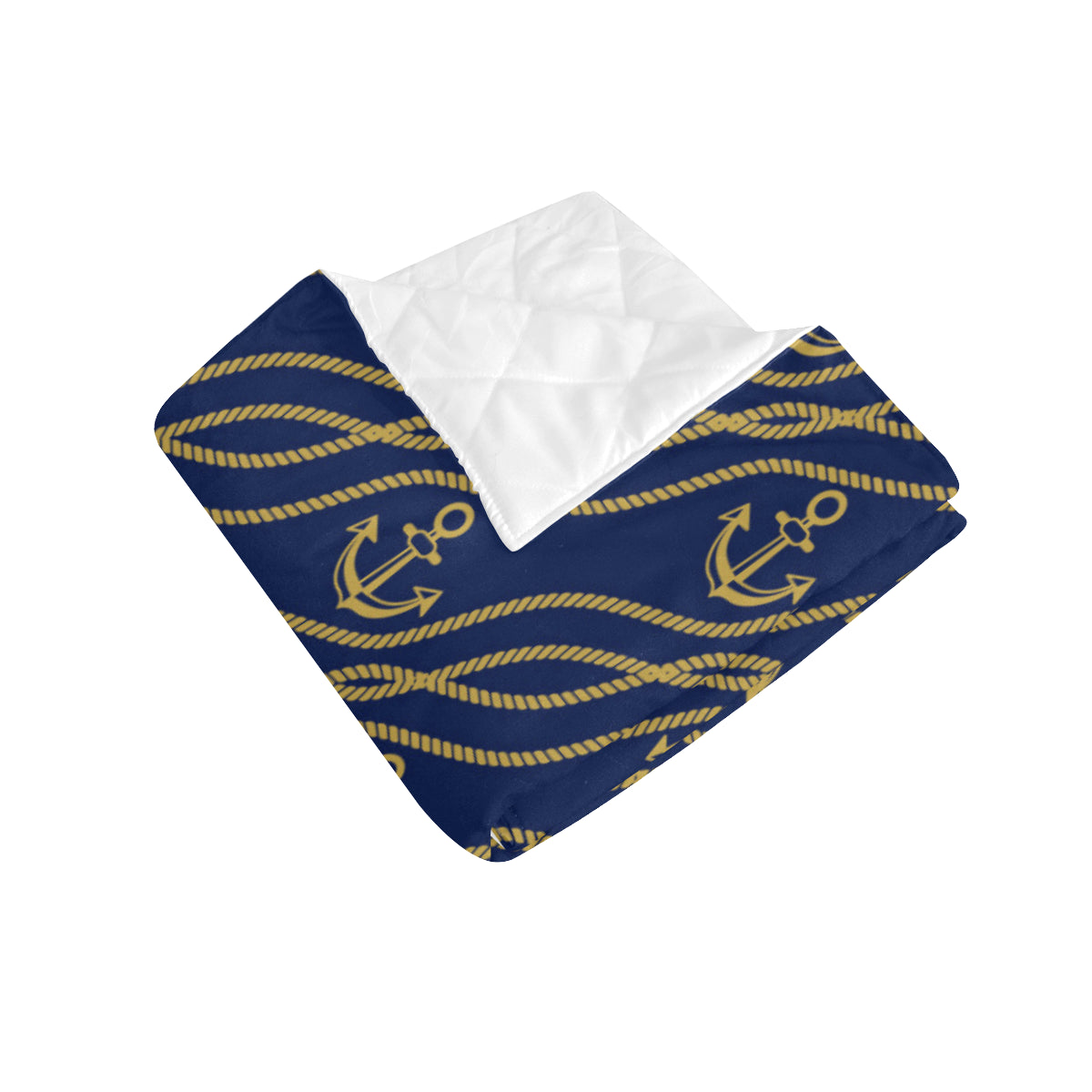 Nautical Anchor Rope  Pattern Premium Quilt