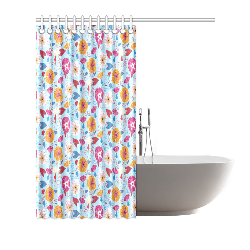 Morning Glory Pattern Print Design MG06 Shower Curtain