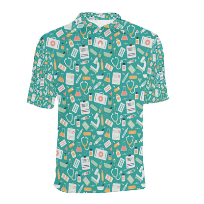 Medical Pattern Print Design 03 Men Polo Shirt