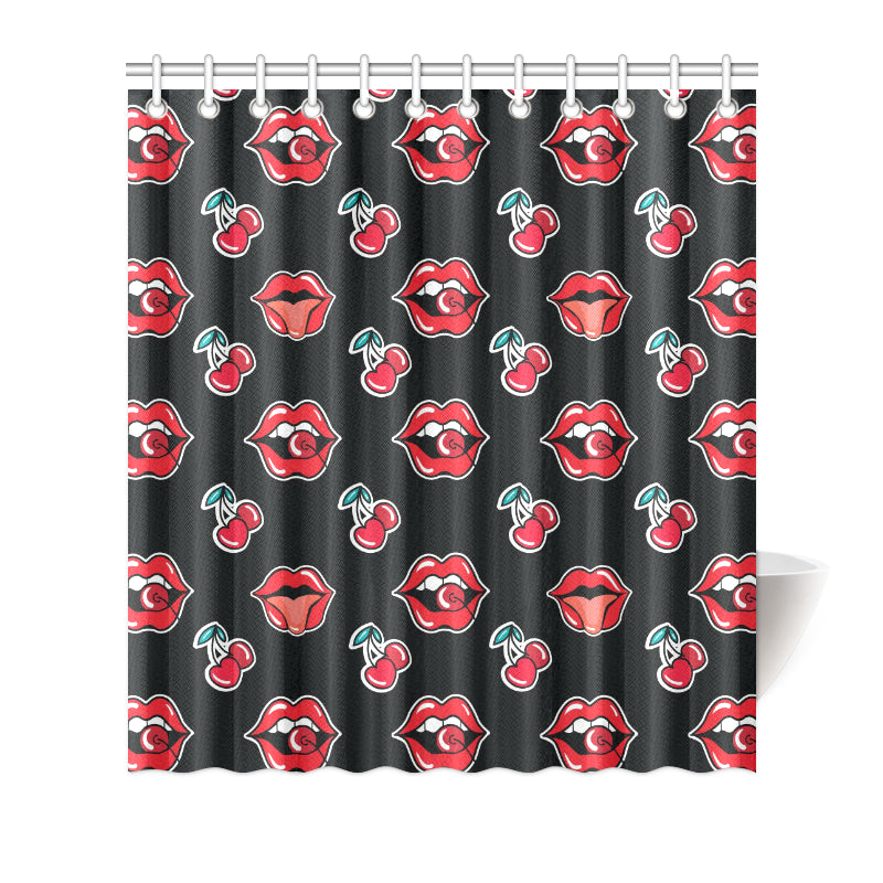 Cherry Pattern Print Design CH04 Shower Curtain