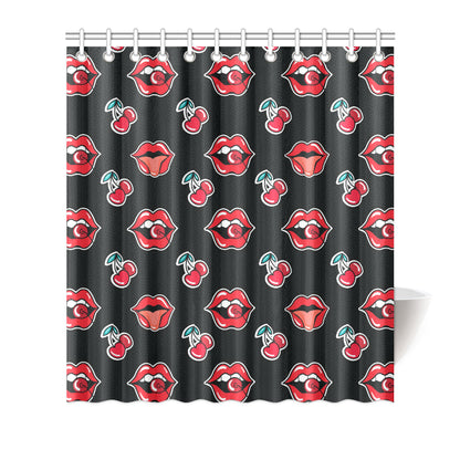 Cherry Pattern Print Design CH04 Shower Curtain