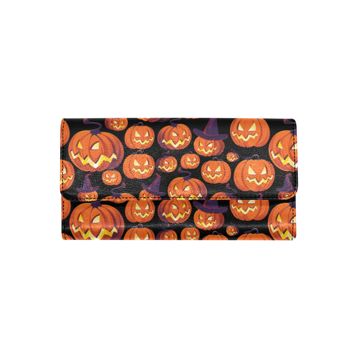 Halloween Pattern Print Design 04 Women's Trifold Wallet