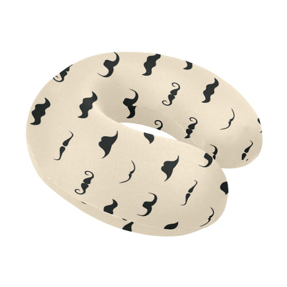 Mustache Pattern Print Design A03 U-Shaped Travel Neck Pillow