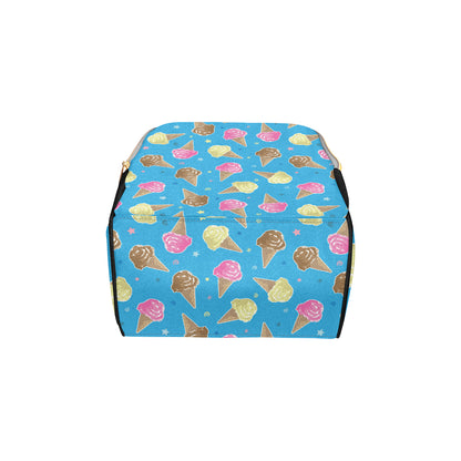 Ice Cream Pattern Print Design 01 Diaper Bag Backpack
