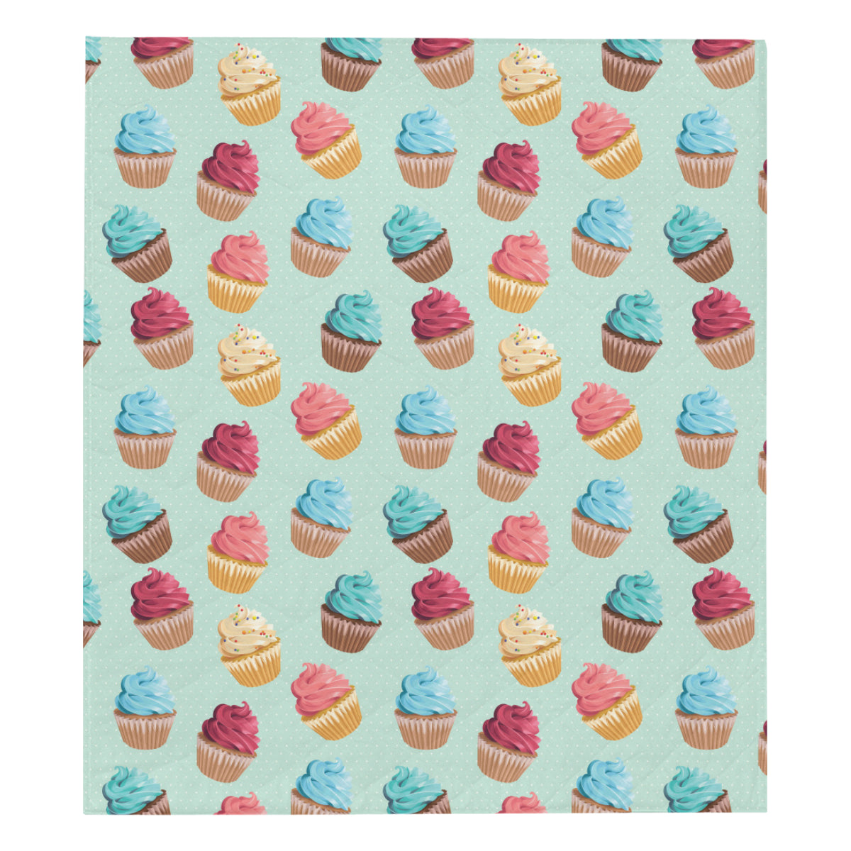 Cupcake Pattern Print Design 01 Premium Quilt