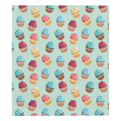 Cupcake Pattern Print Design 01 Premium Quilt