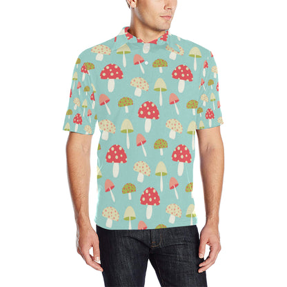 Mushroom Pattern Print Design A01 Men Polo Shirt