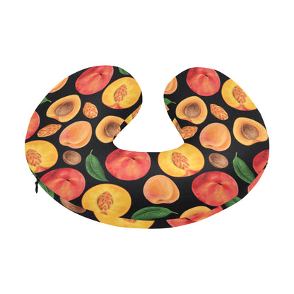Peach Pattern Print Design A02 U-Shaped Travel Neck Pillow