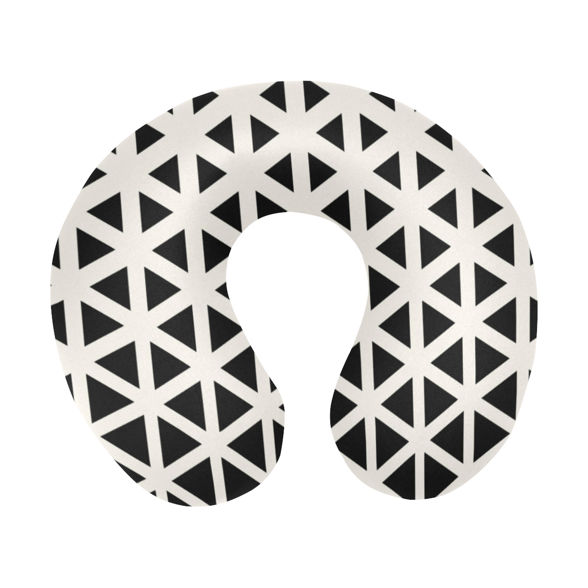 Geometric Black White Pattern Print Design 03 U-Shaped Travel Neck Pillow