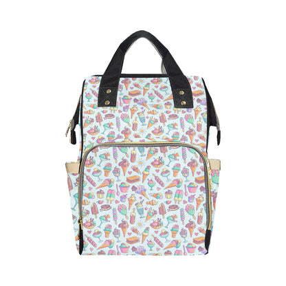 Ice Cream Pattern Print Design IC02 Diaper Bag Backpack