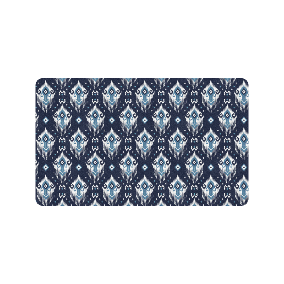Ethnic Ornament Print Pattern Rubber Doormat