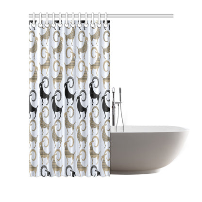 Goat Pattern Print Design 03 Shower Curtain