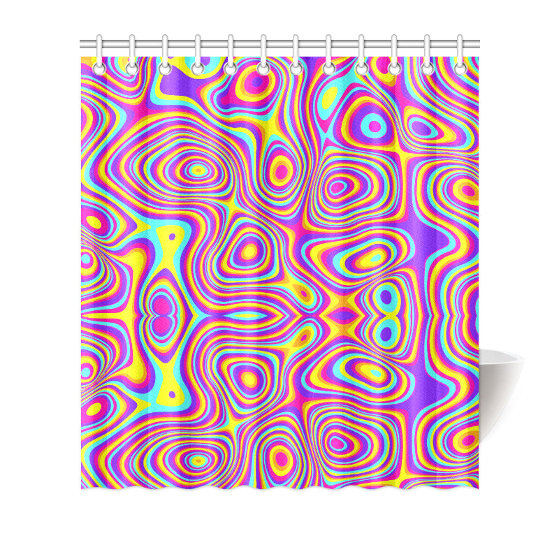 Liquid Pattern Print Design 06 Shower Curtain