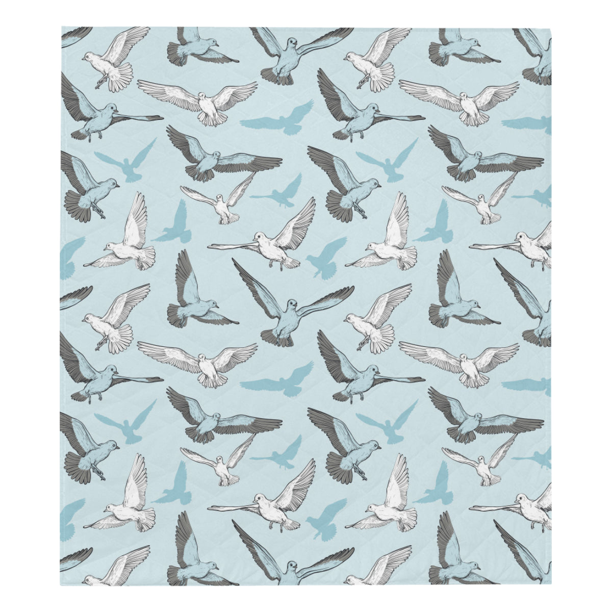 Pigeon Pattern Print Design 03 Premium Quilt