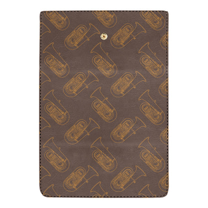 Tuba Pattern Print Design 02 Women's Trifold Wallet