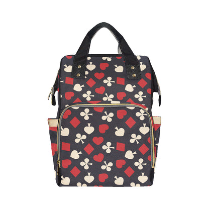 Poker Cards Pattern Print Design A02 Diaper Bag Backpack