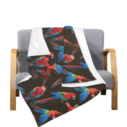 Macaw Pattern Print Design 04 Premium Quilt