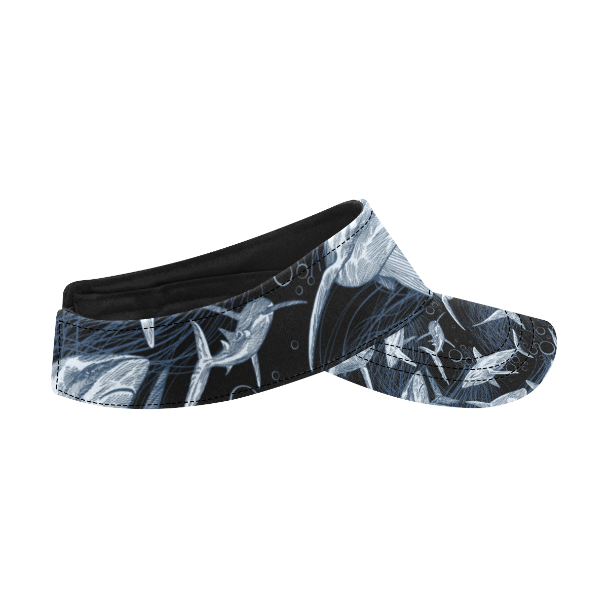 Shark Print Pattern Unisex Sun Visor