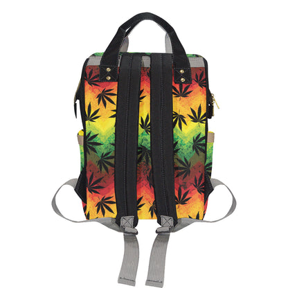 Rasta Pattern Print Design A02 Diaper Bag Backpack