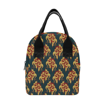Dragons Gold Design Pattern Insulated Lunch Bag