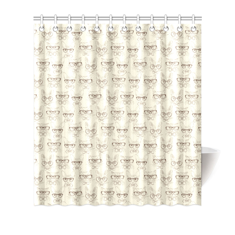 Cat Pattern Print Design 02 Shower Curtain
