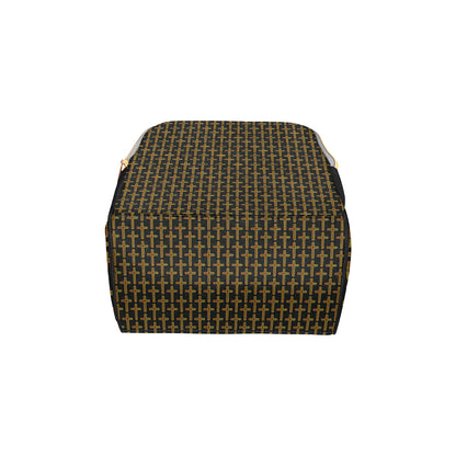 Cross Pattern Print Design 02 Diaper Bag Backpack
