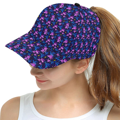 Palm Tree Night Scene Design Print Snapback Cap