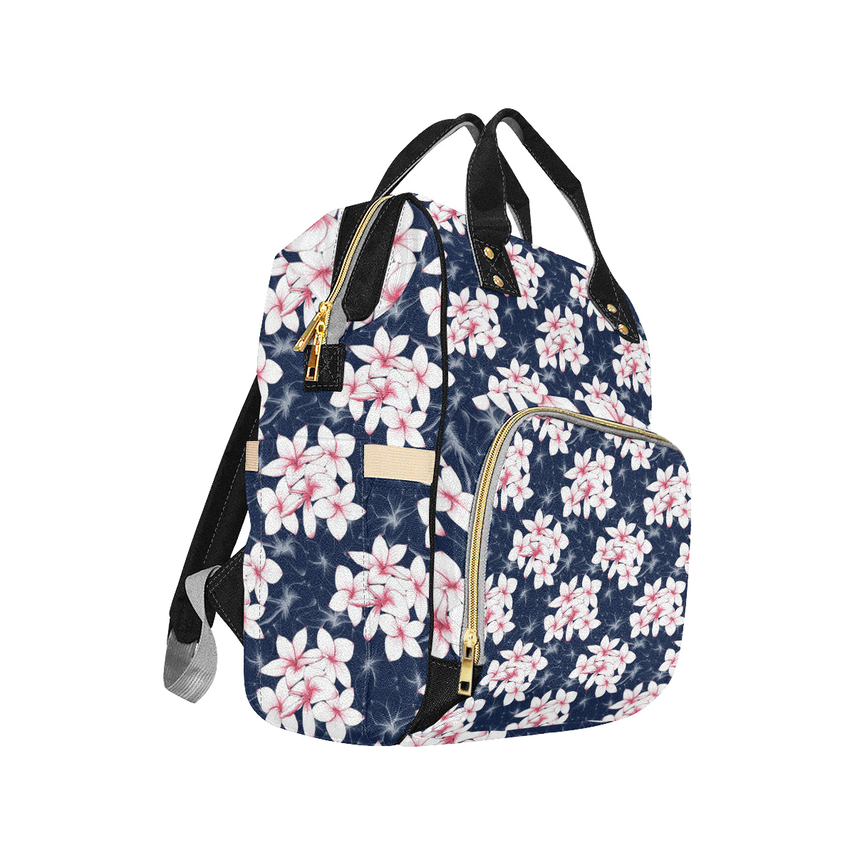 Plumeria Pattern Print Design PM017 Diaper Bag Backpack