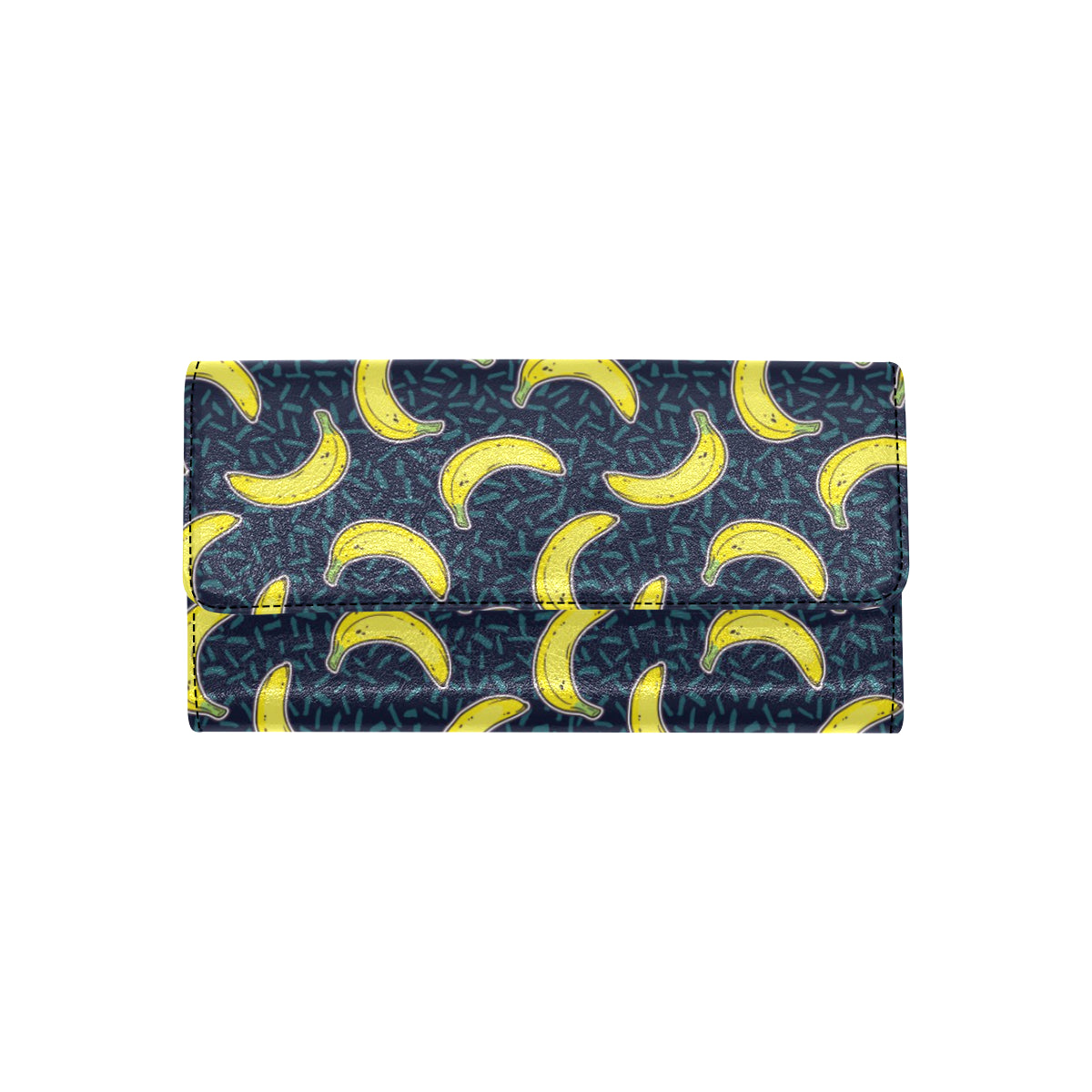 Banana Pattern Print Design BA09 Women's Trifold Wallet