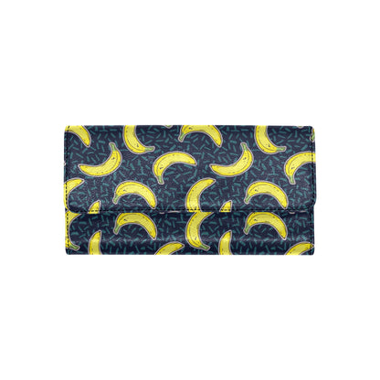 Banana Pattern Print Design BA09 Women's Trifold Wallet