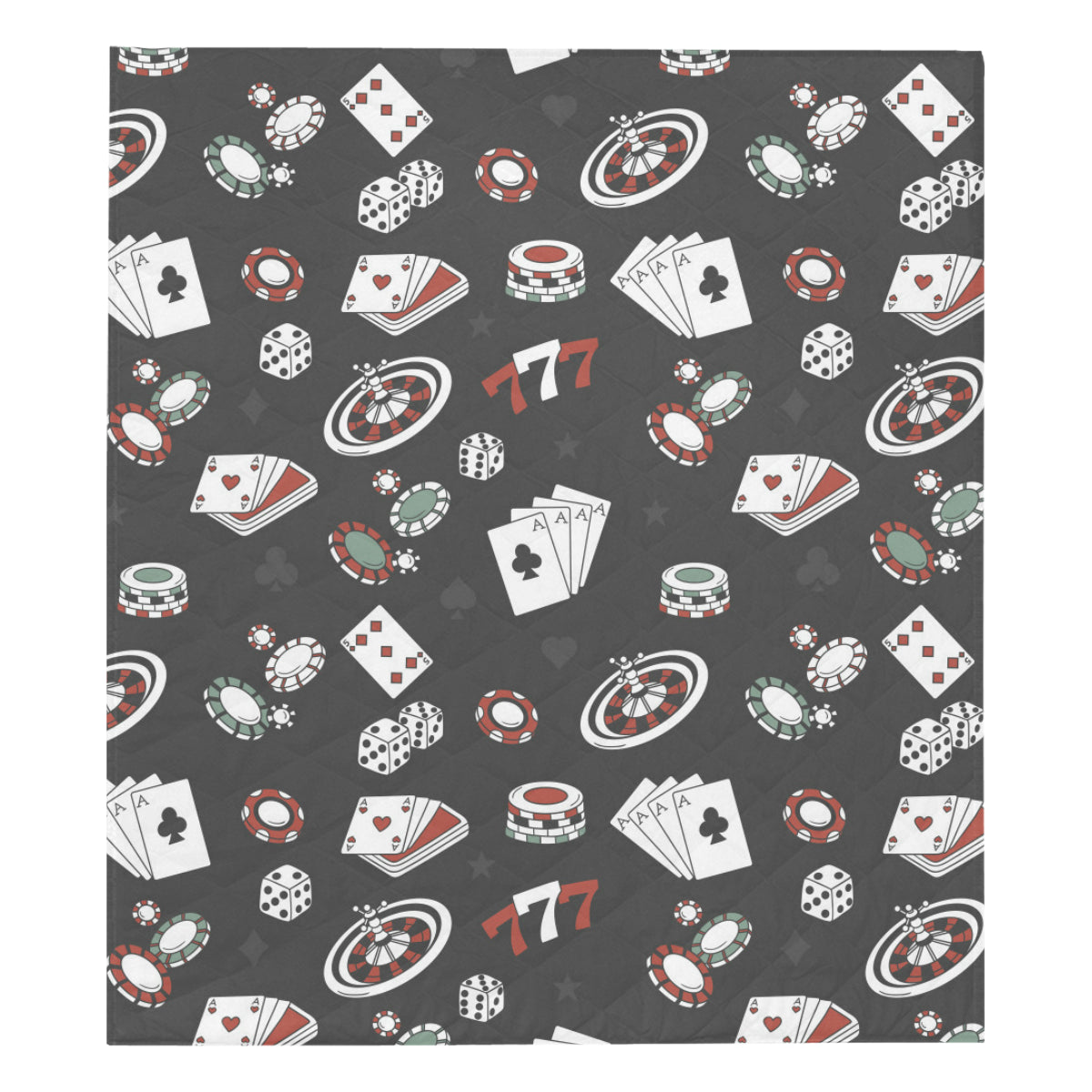Casino Pattern Print Design 02 Premium Quilt