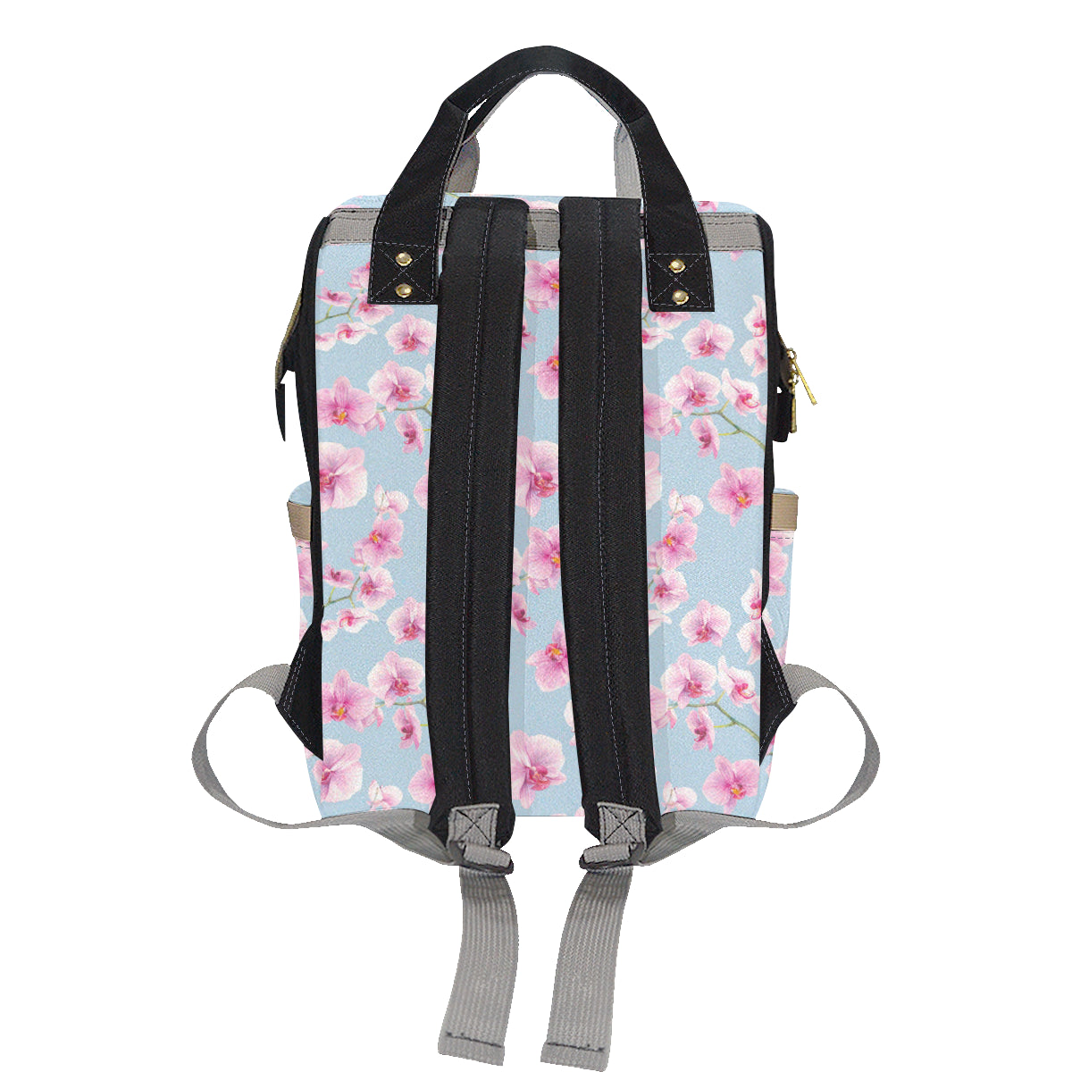 Orchid Pattern Print Design A01 Diaper Bag Backpack
