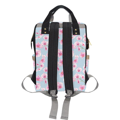 Orchid Pattern Print Design A01 Diaper Bag Backpack