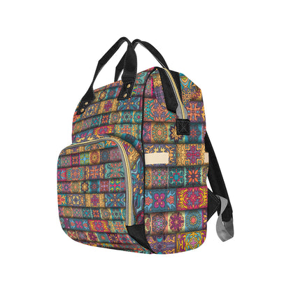 Mandala Style Design Print Diaper Bag Backpack