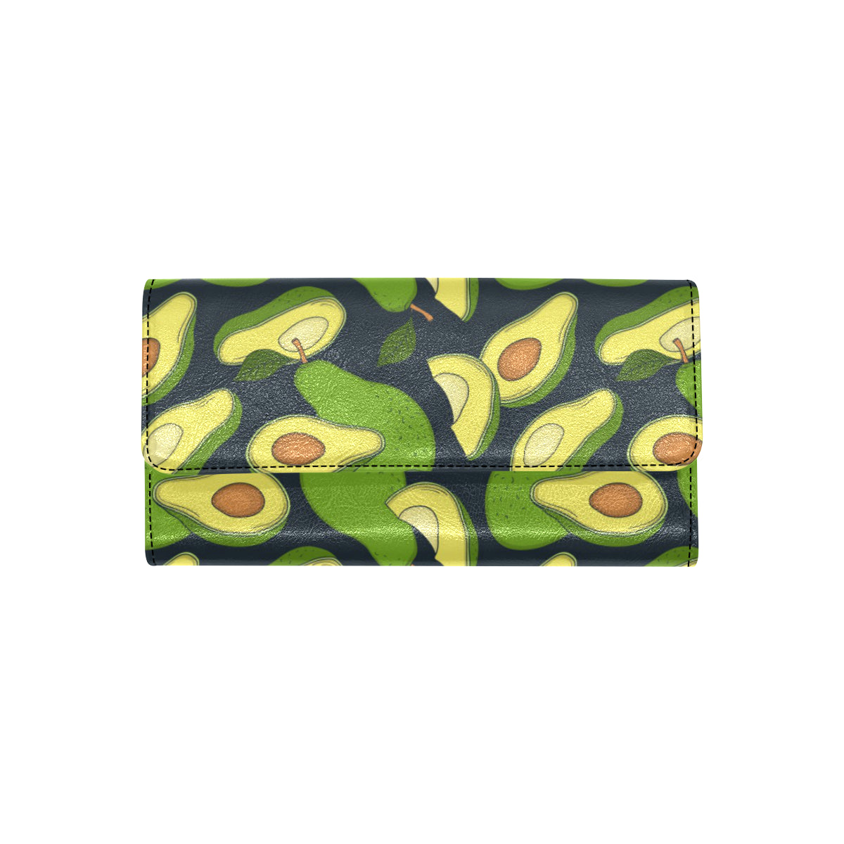 Avocado Pattern Print Design AC013 Women's Trifold Wallet