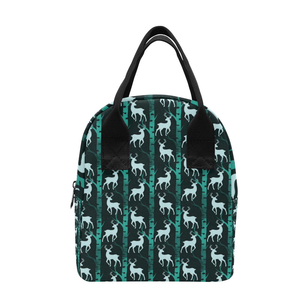 Deer Jungle Print Pattern Insulated Lunch Bag