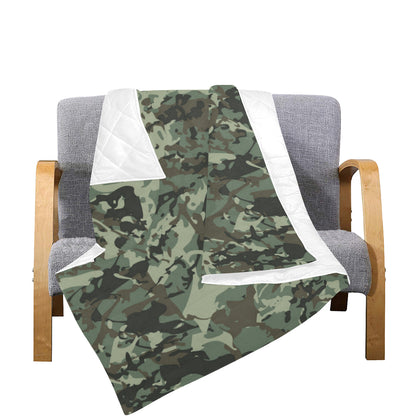 Camouflage Pattern Print Design 06 Premium Quilt