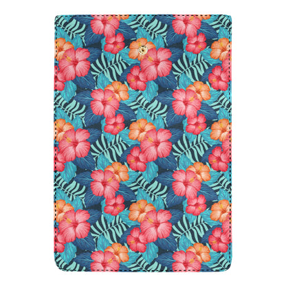 Red Hibiscus Pattern Print Design HB02 Women's Trifold Wallet