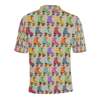 Roller skate Pattern Print Design A01 Men Polo Shirt