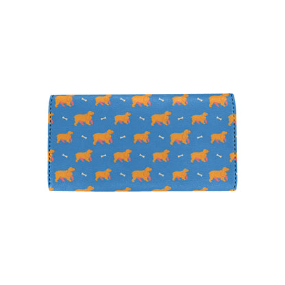 Cocker Pattern Print Design 04 Women's Trifold Wallet