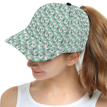 Llama with Cactus Themed Print Snapback Cap