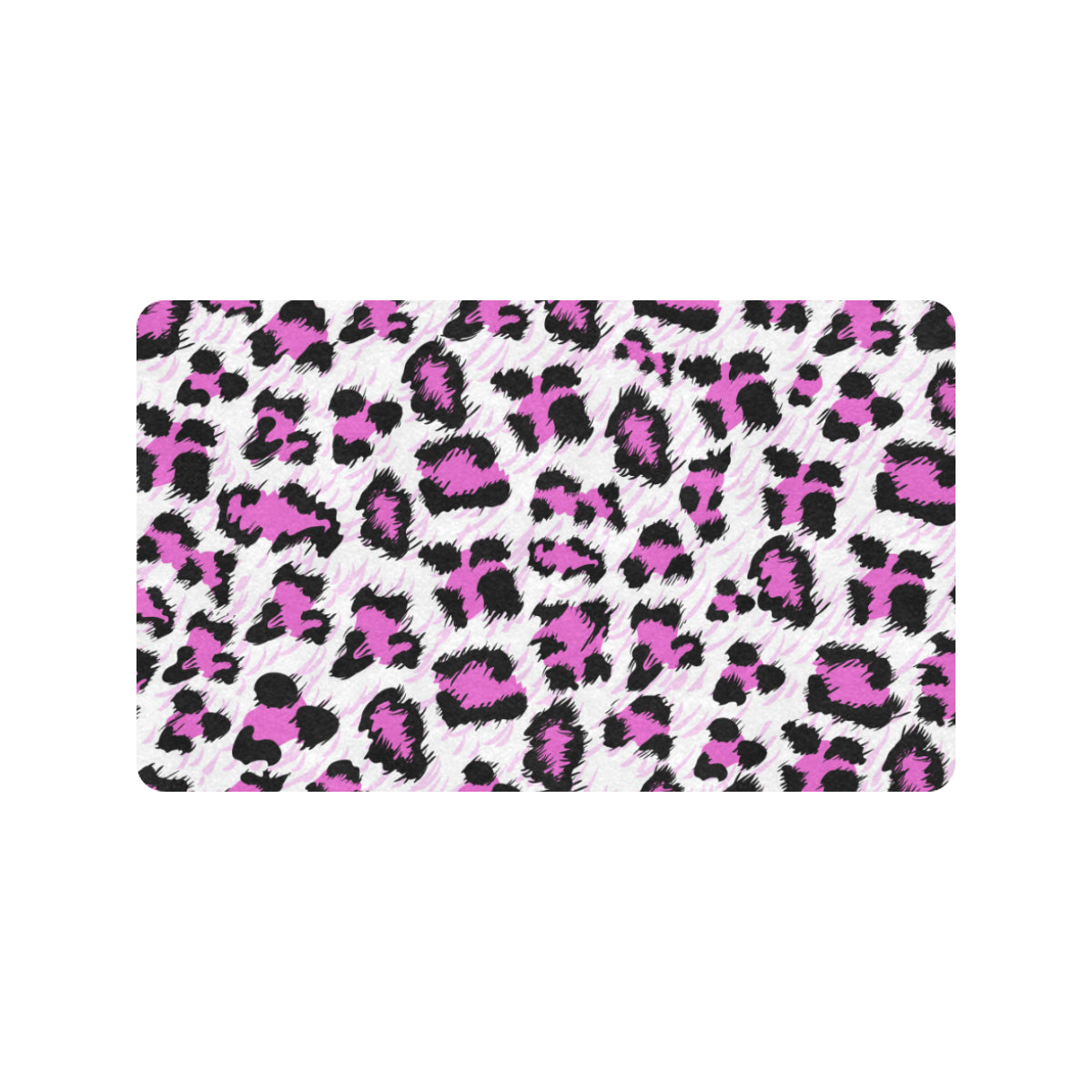 Leopard Pink Skin Print Rubber Doormat