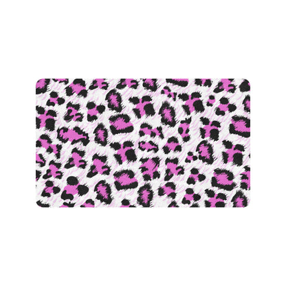 Leopard Pink Skin Print Rubber Doormat