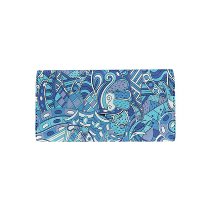 Funky Retro Pattern Print Design A02 Women's Trifold Wallet