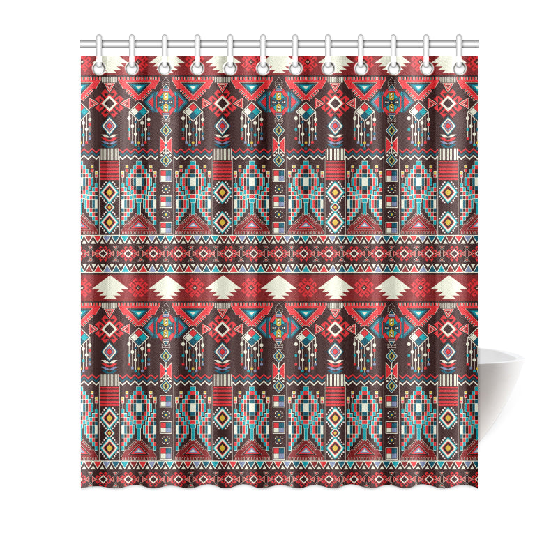 Tribal Aztec Indians native american Shower Curtain