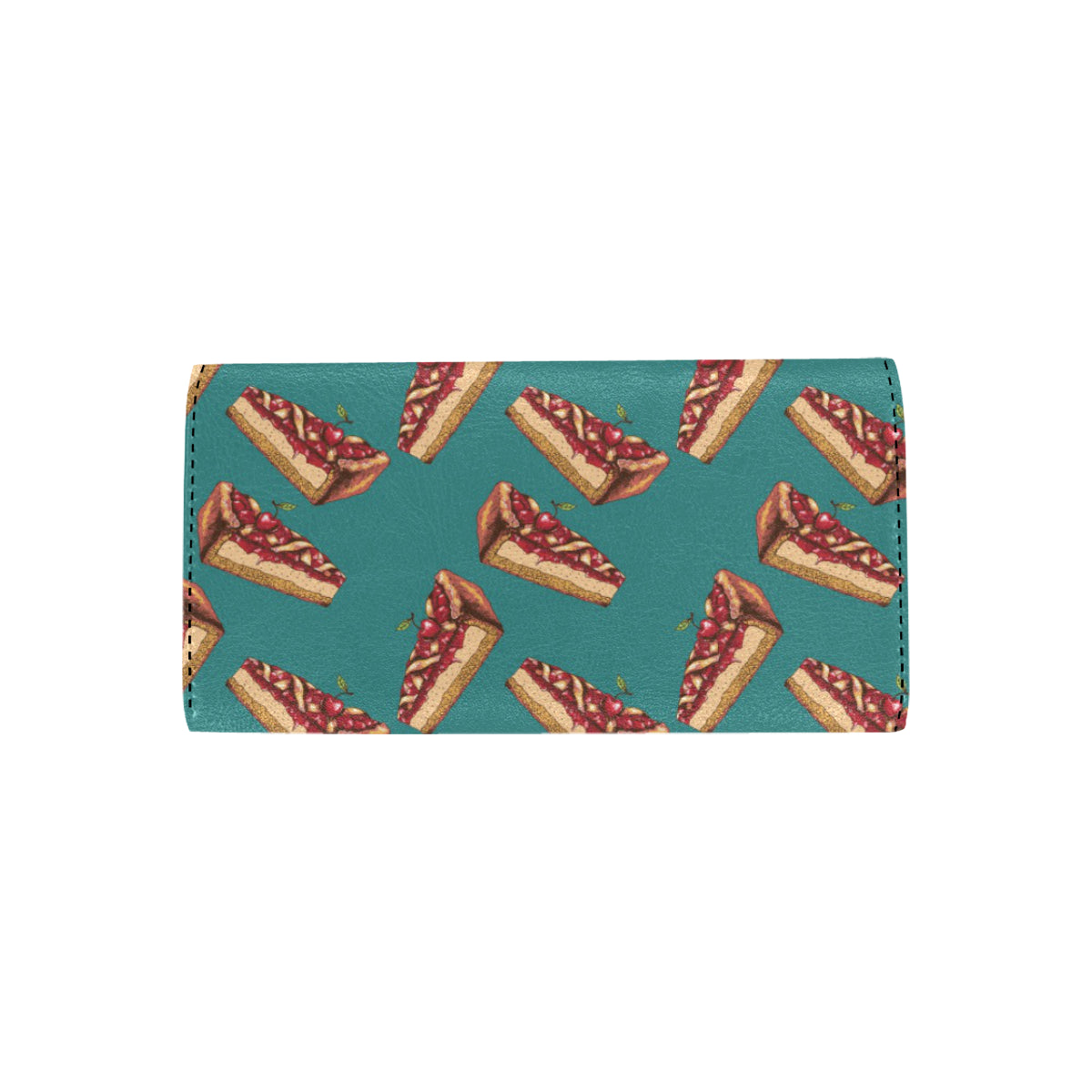 Cheesecake Cherry Pattern Print Design CK03 Women's Trifold Wallet