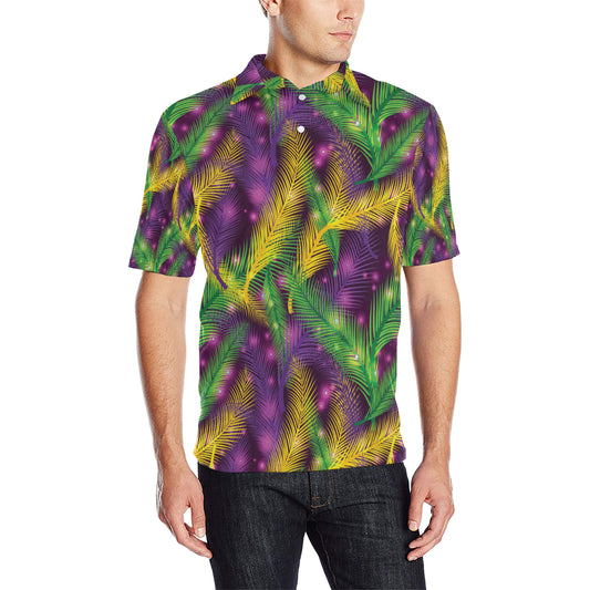 Mardi Gras Pattern Print Design 09 Men Polo Shirt