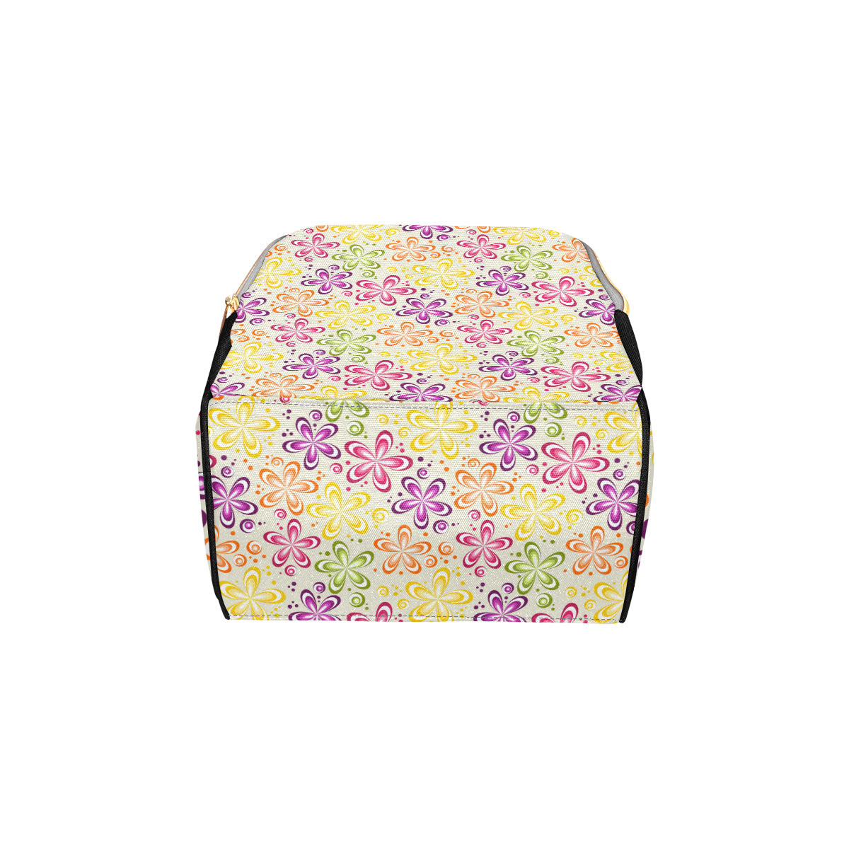 Flower Power Colorful Design Print Diaper Bag Backpack