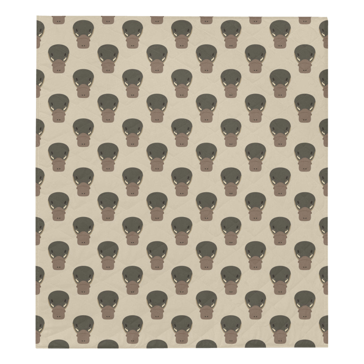 Platypus Pattern Print Design A03 Premium Quilt
